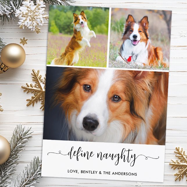 Tarjeta Festiva Mascota define Navidades de Collage de fotos de pe (Subido por el creador)