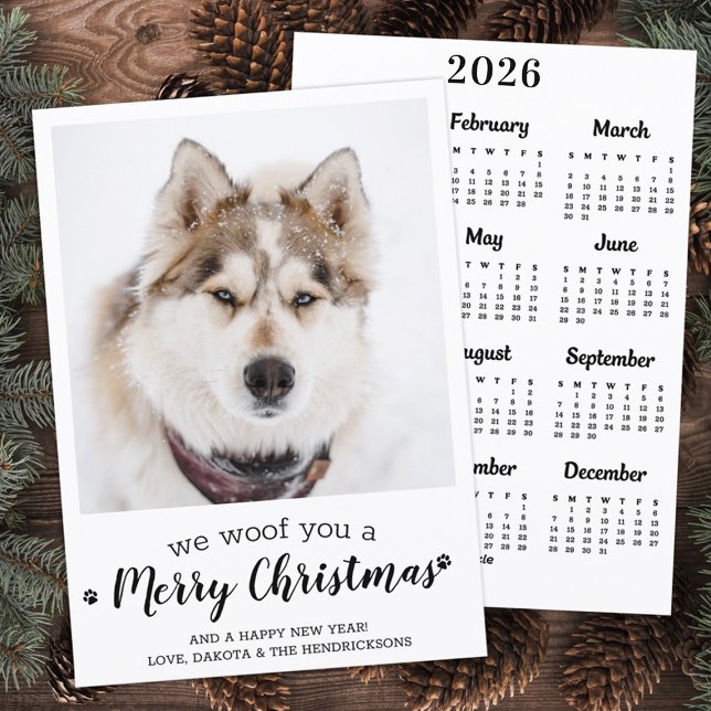 Tarjeta Festiva Mascota lindo Foto 2025 Calendario Perro Feliz Nav (Subido por el creador)