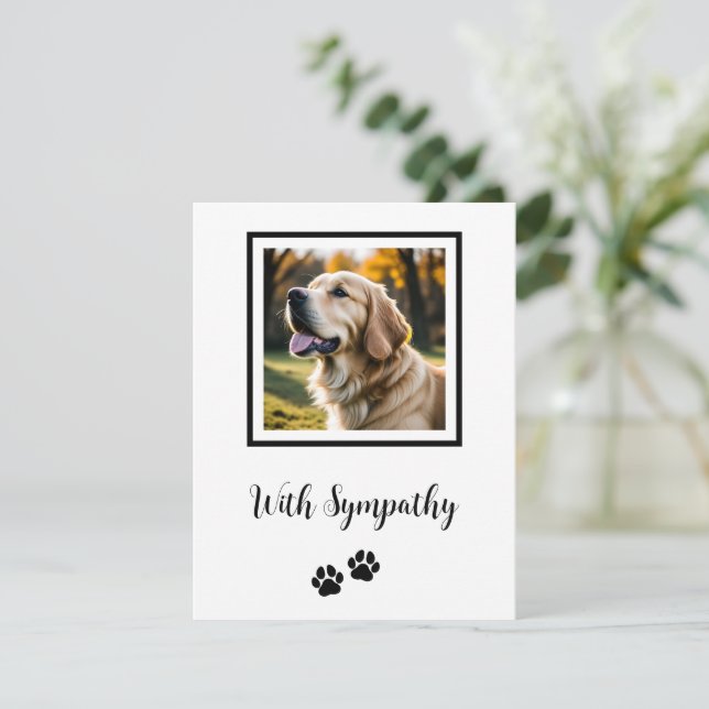Tarjeta Festiva Mascota Loss Dog Sympathy (Anverso de pie)