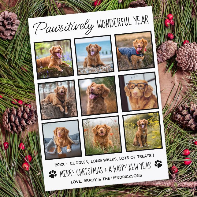 Tarjeta Festiva Mascota Maravilloso Collage de fotos de perro Masc (Subido por el creador)