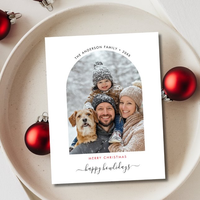 Tarjeta Festiva Mascota Navidades familiares Dog Photo Happy Howli (Subido por el creador)