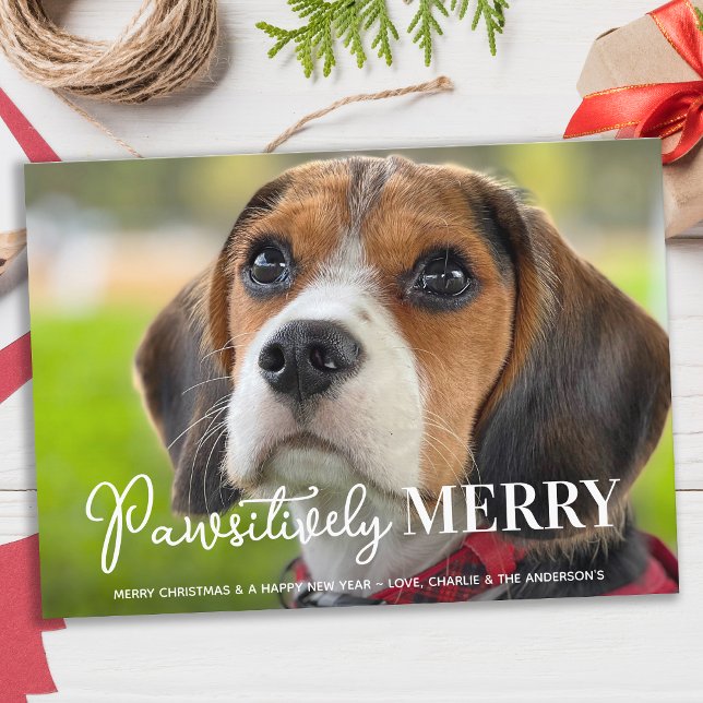 Tarjeta Festiva Mascota  Perro, Personalizado y Navidades de fotog (Subido por el creador)