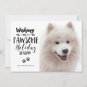 Tarjeta Festiva Mascota personalizada 2 Foto   Tipografía Pawsome 
