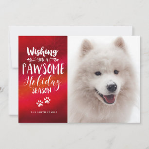 Tarjeta Festiva Mascota Personalizada 2 Fotos   Tipografía Genial 