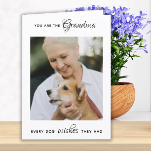Tarjeta Festiva Mascota personalizada foto perro día de la abuela 