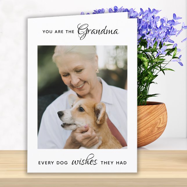 Tarjeta Festiva Mascota personalizada foto perro día de la abuela  (Subido por el creador)