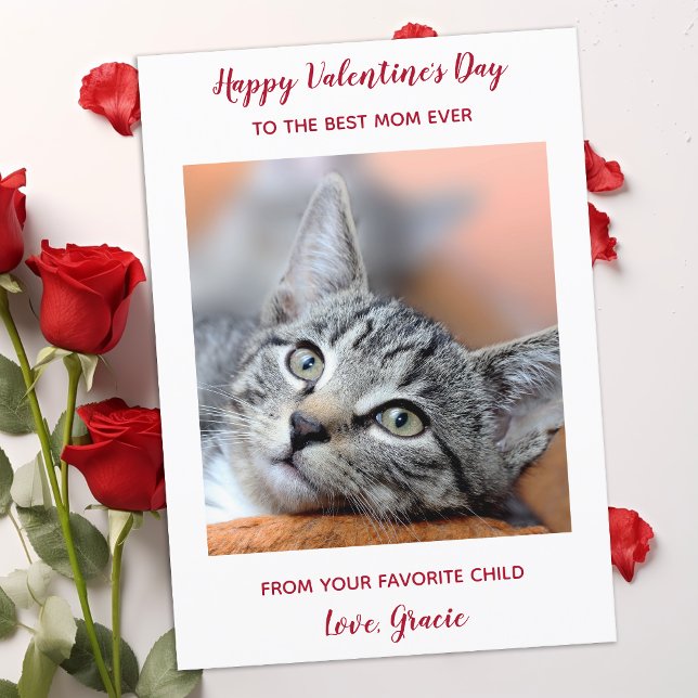 Tarjeta Festiva Mascota personalizado Foto Mejor Mamá Día de San V (Subido por el creador)