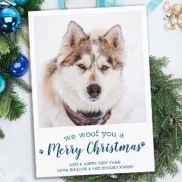Tarjeta Festiva Mascota personalizado Foto Merry Christmas Dog Lov