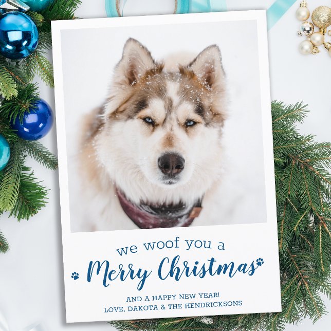 Tarjeta Festiva Mascota personalizado Foto Merry Christmas Dog Lov (Subido por el creador)