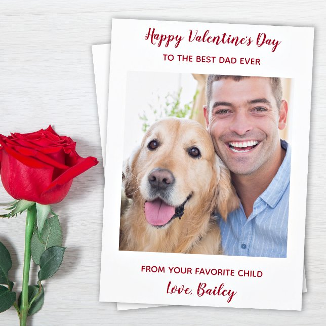 Tarjeta Festiva Mascota personalizado Foto Perro Mejor Papá Día de (Subido por el creador)