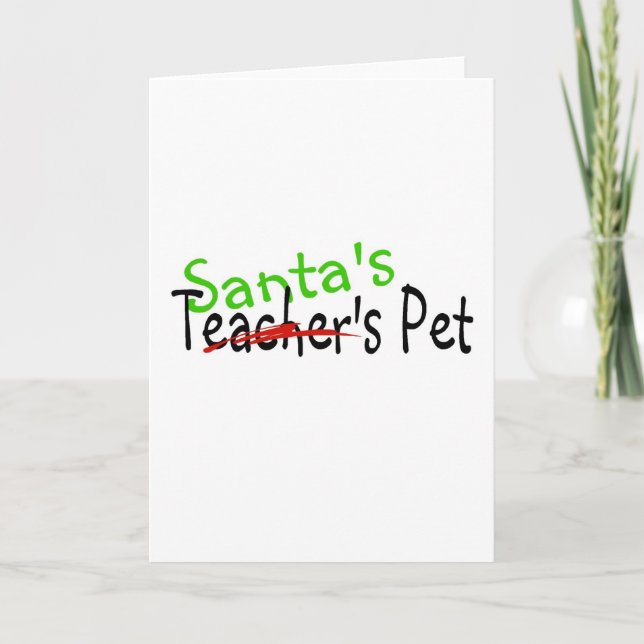 Tarjeta Festiva Mascota Santas (Anverso)