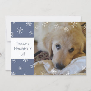 Tarjeta Festiva Mascota travieso o azul agradable de copo de nieve