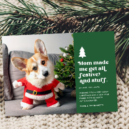 Tarjeta Festiva Mascotas festivos graciosos Navidades fotográficos