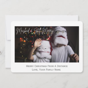 Tarjeta Festiva Masked and Still Merry Photo Holiday Card