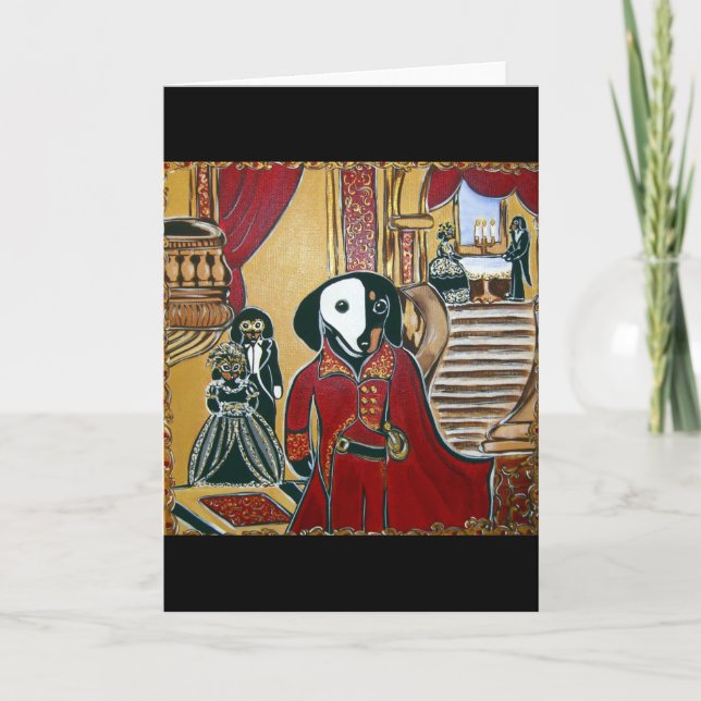 TARJETA FESTIVA MASQUERADE DOXIE (Anverso)