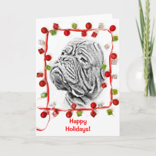 Tarjeta Festiva Mastiff de Francia