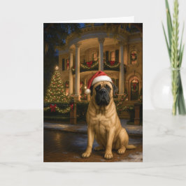 Tarjeta Festiva Mastiff Holiday Card
