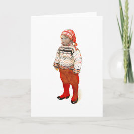 Tarjeta Festiva Matas en Gorra suéter y de Stocking