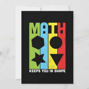 Tarjeta Festiva Matemáticas Te Mantienen En Forma
