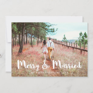 Tarjeta Festiva Materia simple y caprichosa y Navidades casados