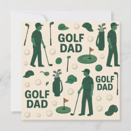Tarjeta Festiva Material de golf con papá para el padre del golf