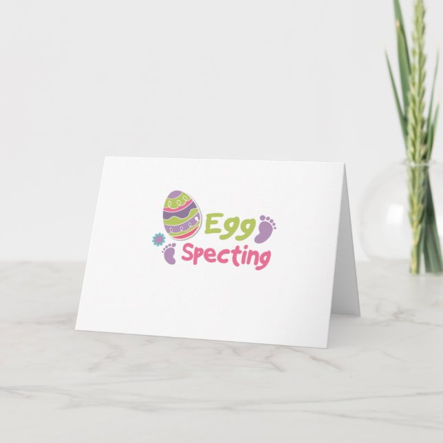 Tarjeta Festiva Maternidad con la perspectiva de los huevos - Grac (Anverso)