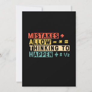 Tarjeta Festiva Math Teacher Math Pensando En Ocurrir