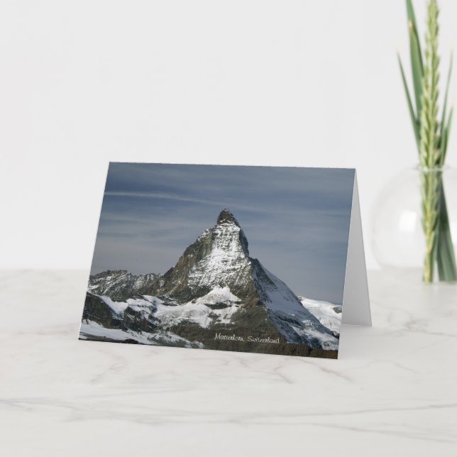 Tarjeta Festiva Matterhorn, Suiza (Anverso)