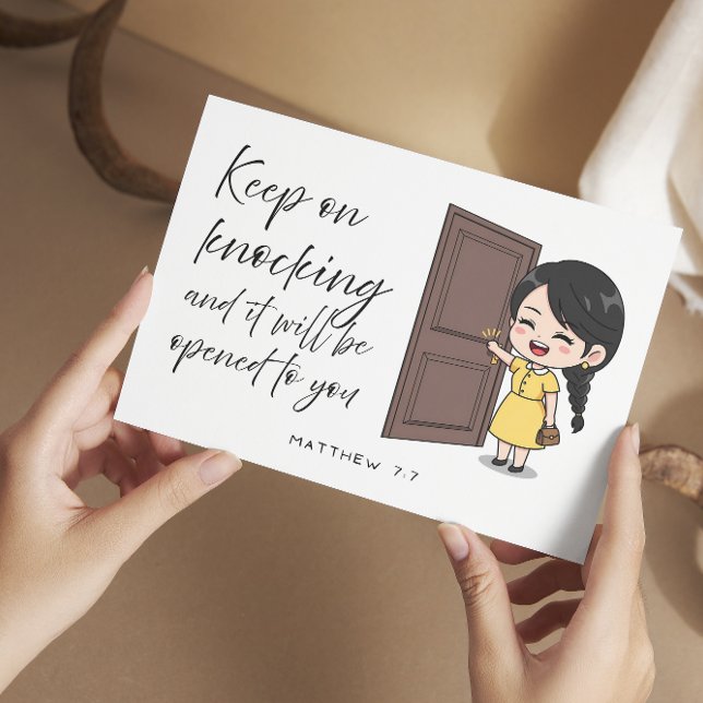 Tarjeta Festiva Matthew 7:7 Bible Scripture Jw Encouragement Card (Matthew 7:7 Jw Encouragement Card)