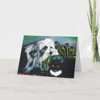 Tarjeta Festiva "Max y Boston"