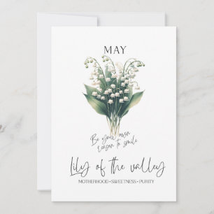 Tarjeta Festiva Mayo Cumpleaños Mes De Nacimiento Flor Lily Del Va