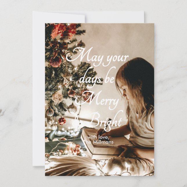 Tarjeta Festiva Mayores Navidades de sus días (Anverso)