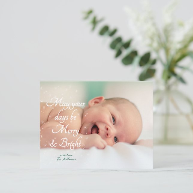 Tarjeta Festiva Mayores Navidades de sus días (Anverso de pie)