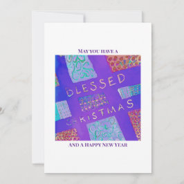 Tarjeta Festiva MAZIPOODLES Blessed Christmas 