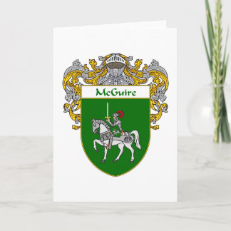 Tarjeta Festiva McGuire Coat of Arms (Mantled)