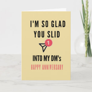 Tarjeta Festiva Me alegra que te deslices en el feliz aniversario 
