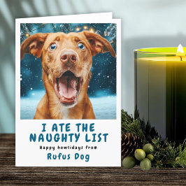 Tarjeta Festiva Me Comí La Fotos De Los Navidades De Perro De La L