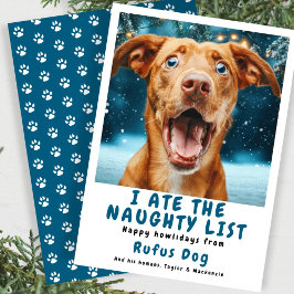 Tarjeta Festiva Me Comí La Fotos De Los Navidades De Perro De La L