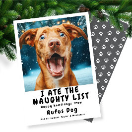 Tarjeta Festiva Me Comí La Fotos De Los Navidades De Perro De La L