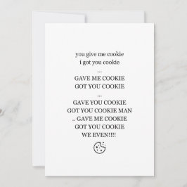 Tarjeta Festiva Me Das Galleta, Te Doy Galleta