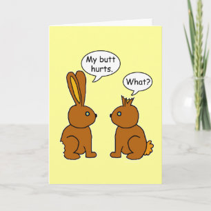 Tarjeta Festiva ¡Me Duele El Toro! Bunny