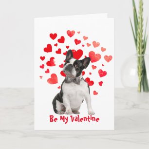 Tarjeta Festiva Me encanta Boston Terrier Dog Valentine