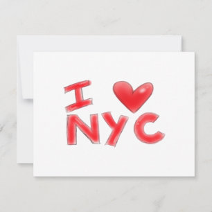 Tarjeta Festiva Me encanta clásica NYC