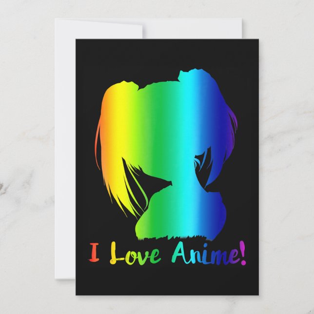 Tarjeta Festiva me encanta el divertido cosplay manga de anime (Anverso)