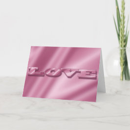 Tarjeta Festiva Me encanta la textura rosa seda.