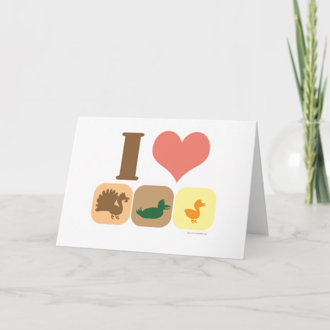 Tarjeta Festiva ¡Me Encanta Turducken! (Anverso)