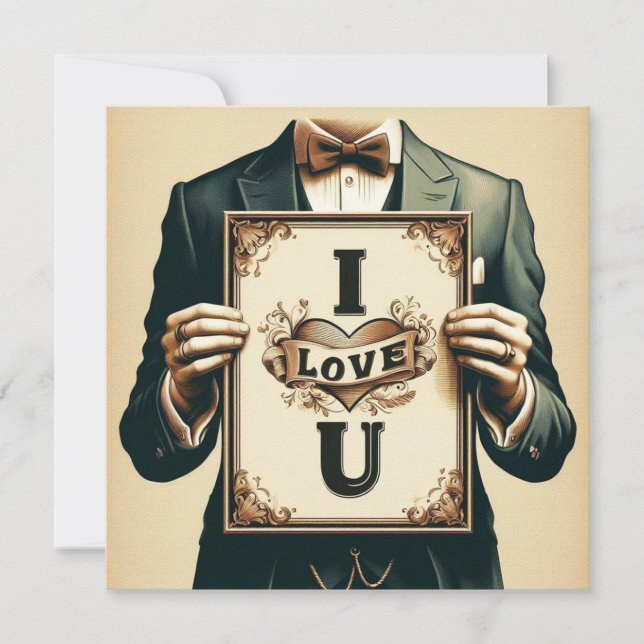 Tarjeta Festiva Me Encantan Las Cartas (Anverso)