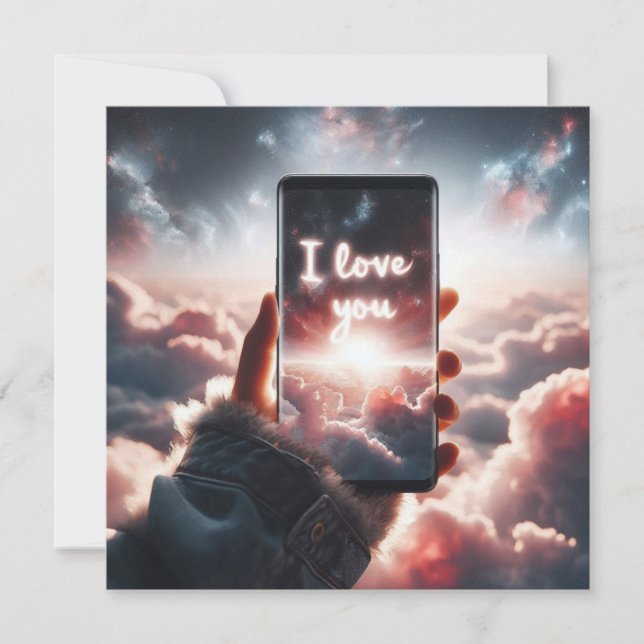 Tarjeta Festiva Me Encantan Las Cartas (Anverso)