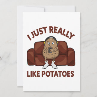 Tarjeta Festiva Me Encantan Las Papas - Papita Adorable