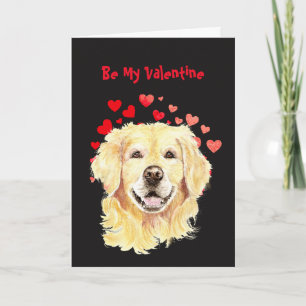 Tarjeta Festiva Me Gusta Que Te Ama El Perro Golden Retriever Vale